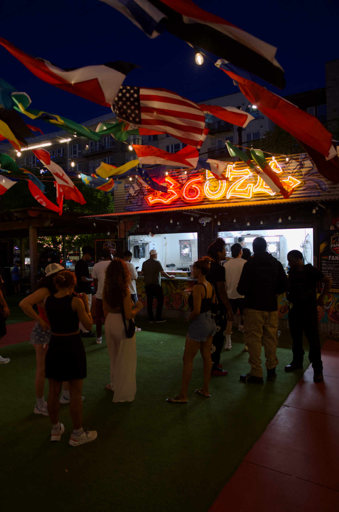 Sports watch party crowd